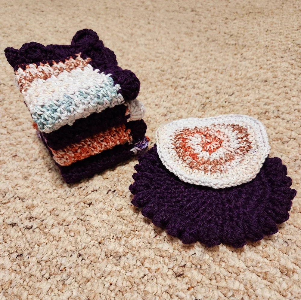 Crochet Sunsetting Washcloth and Face Disc Set